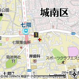 黒木書店・フィルモアレコード七隈店周辺の地図