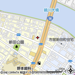 キャンプ新田店周辺の地図