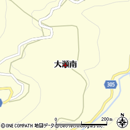 愛媛県内子町（喜多郡）大瀬南周辺の地図