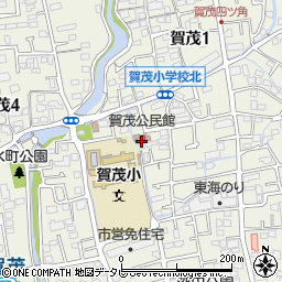 賀茂公民館周辺の地図