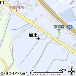 大分県中津市加来2197周辺の地図