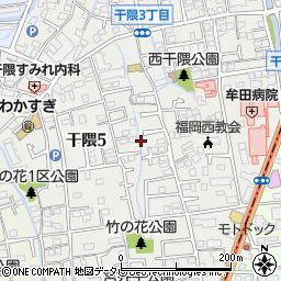 福岡県福岡市早良区干隈周辺の地図