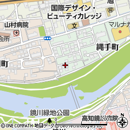 高知県高知市縄手町周辺の地図