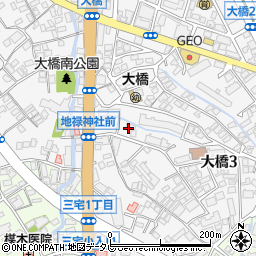 日本基督教団福岡南教会周辺の地図