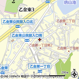 福岡県大野城市乙金東1丁目13周辺の地図