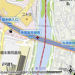 外環室見橋周辺の地図