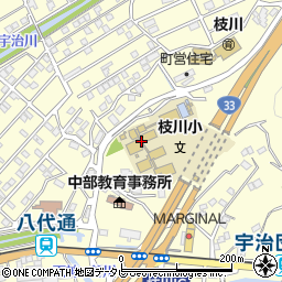 いの町立枝川小学校周辺の地図