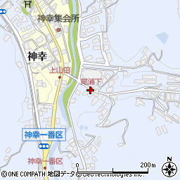 尾浦下周辺の地図
