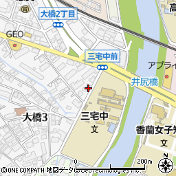 福岡県福岡市南区大橋3丁目17-23周辺の地図