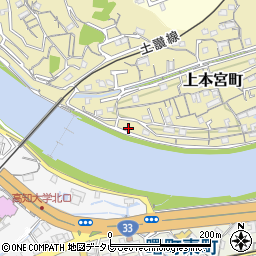 高知県高知市上本宮町202周辺の地図