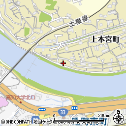 高知県高知市上本宮町202周辺の地図