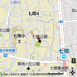 福岡県福岡市城南区七隈周辺の地図
