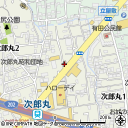 福岡次郎丸郵便局周辺の地図