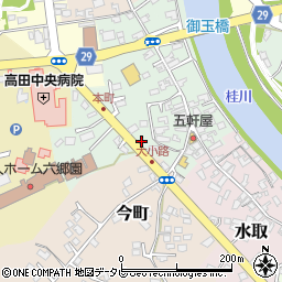 西日本新聞エリアセンター　豊後高田周辺の地図