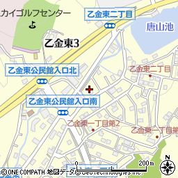 福岡県大野城市乙金東1丁目14周辺の地図