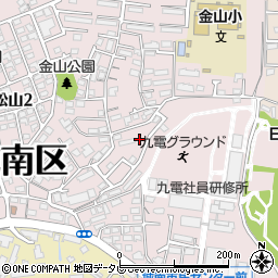 福岡県福岡市城南区松山周辺の地図