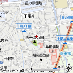 福岡県福岡市早良区干隈3丁目周辺の地図