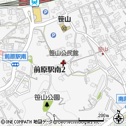 笹山町公民館周辺の地図