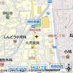西部ガスリビングメイト　片江店周辺の地図