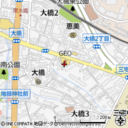 タイムズゲオ福岡大橋店駐車場周辺の地図