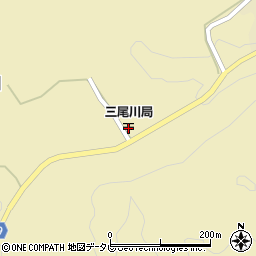 三尾川郵便局周辺の地図