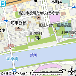 高知県高知市鷹匠町周辺の地図