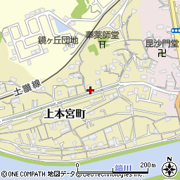 高知県高知市上本宮町74周辺の地図