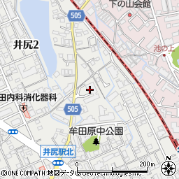 九州大学　国際交流会館・井尻周辺の地図