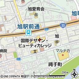高知県高知市旭町2丁目21周辺の地図