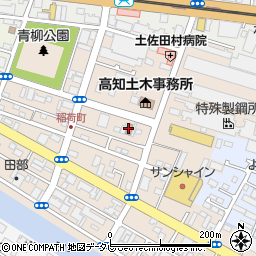 高知稲荷町郵便局周辺の地図