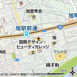 高知県高知市旭町2丁目周辺の地図