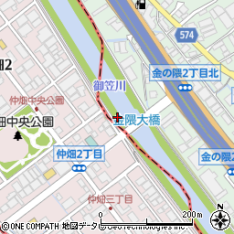 金隈大橋周辺の地図
