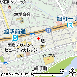 高知県高知市旭町2丁目7周辺の地図