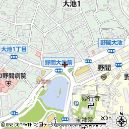 福岡大池郵便局 ＡＴＭ周辺の地図