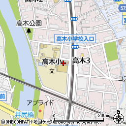 福岡市公民館　高木公民館周辺の地図