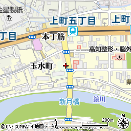 高知県高知市通町周辺の地図