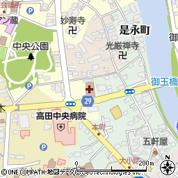 豊後高田郵便局周辺の地図