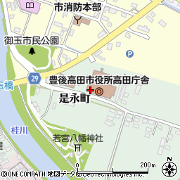 大分県豊後高田市是永町周辺の地図