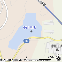 小山田池周辺の地図