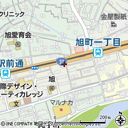 高知県高知市旭町2丁目1周辺の地図