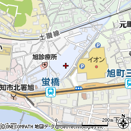 高知県高知市旭上町周辺の地図