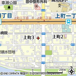 高知県高知市上町周辺の地図