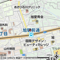 高知県高知市旭町2丁目50周辺の地図