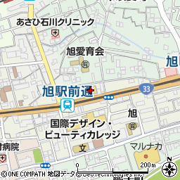 高知県高知市旭町2丁目52周辺の地図