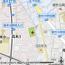 高木東公園周辺の地図