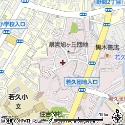 福岡県公営住宅旭ケ丘団地９棟周辺の地図