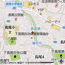 福岡県福岡市城南区長尾周辺の地図
