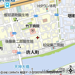 高知県高知市与力町周辺の地図
