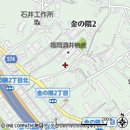 福岡県福岡市博多区金の隈周辺の地図