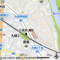 ヒューマンライフケア大橋温泉デイサービスセンター福岡周辺の地図